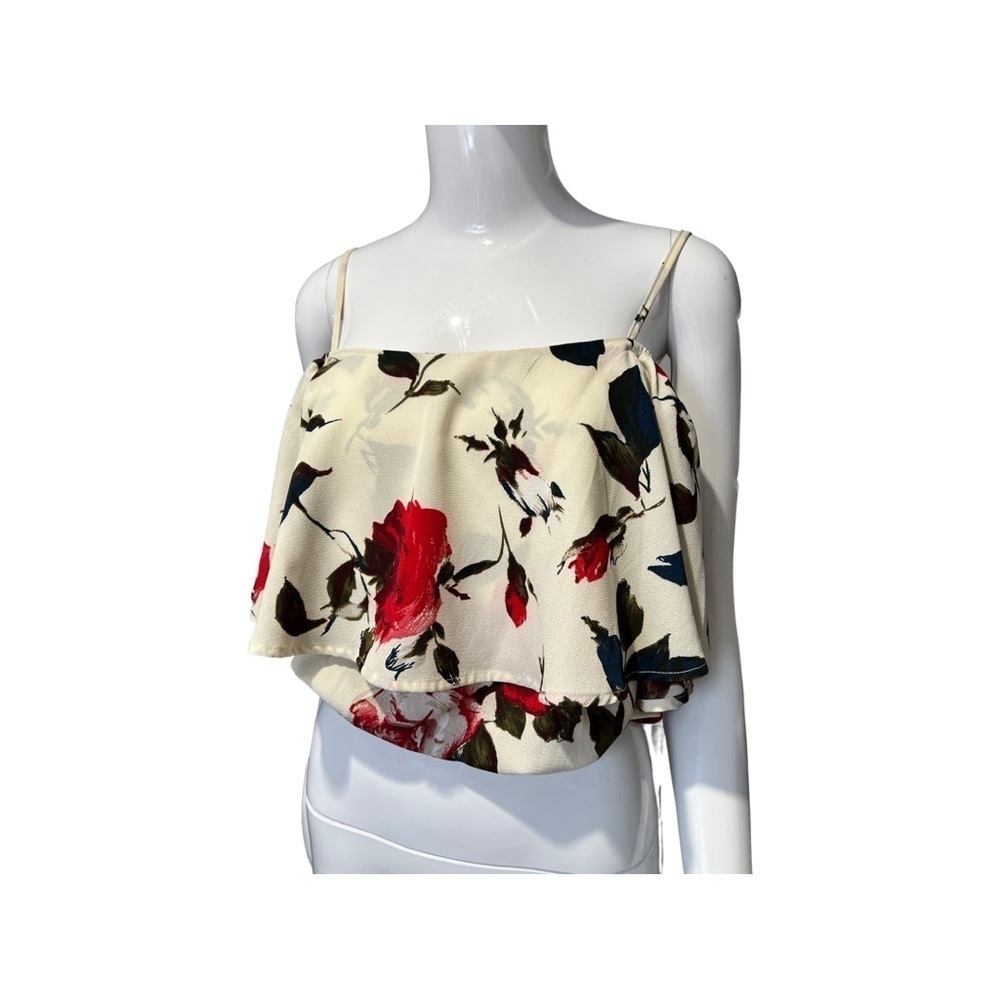 COPY - PAPILLON CROP FLORAL SHIRT XS